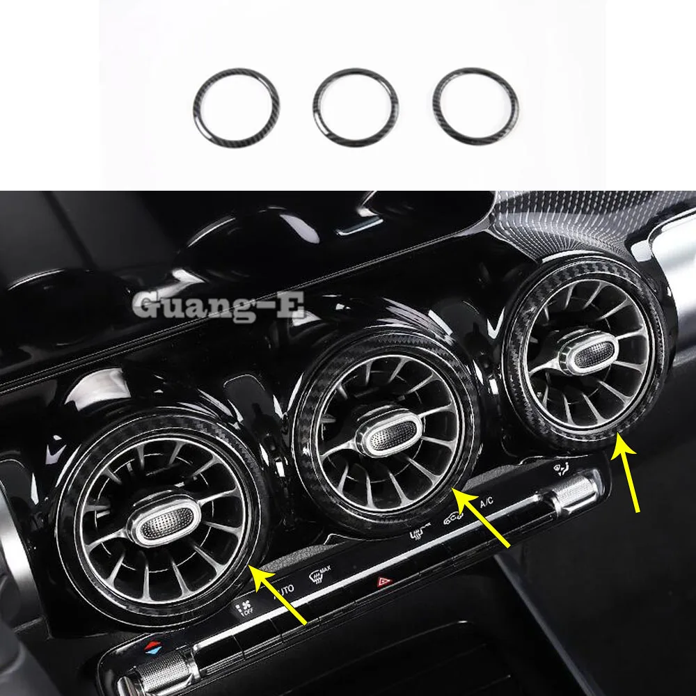

Sticker Switch Vent Outlet Middle Air Condition Panel Trim Frame Lamp Warm Park 3PCs For Mercedes Benz GLA 2020 2021 2022 2023
