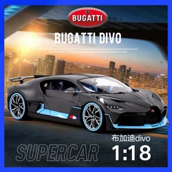 Bburago 1:18 Bugatti Divo Chiron Sports Car Static Simulation Die Cast Vehicles Collectible Model Car Toys