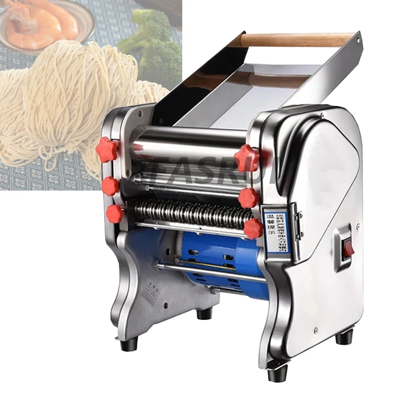 Electric Dough Roller Sheeter S.steel Noodle Dumpling Pasta Maker Making Machine with Changeable Roller And Blade