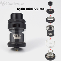 Coolvape Kylin Mini V2 RTA Tank 3ml/5ml capacity 24.4mm Single Coil Rebuildable Atomizer E-Cigarette 510 Thread Kylin RTA Tank