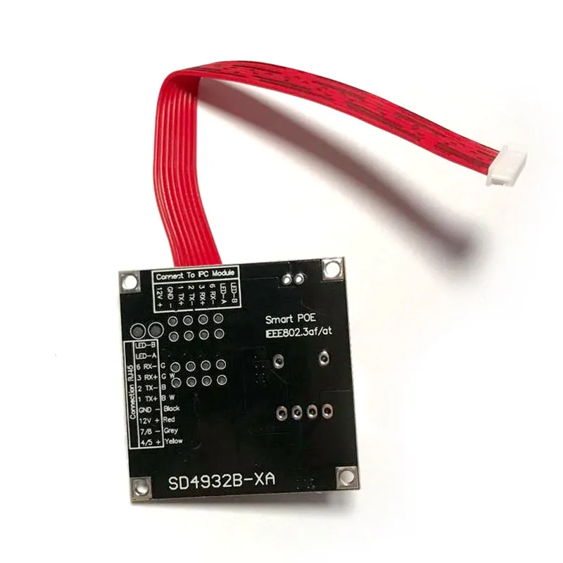 

Плата модуля POE 48 В Входная мощность по Ethernet 12 В выход для безопасности CCTV сетевая ip-камера 8Pin с кабелем poe