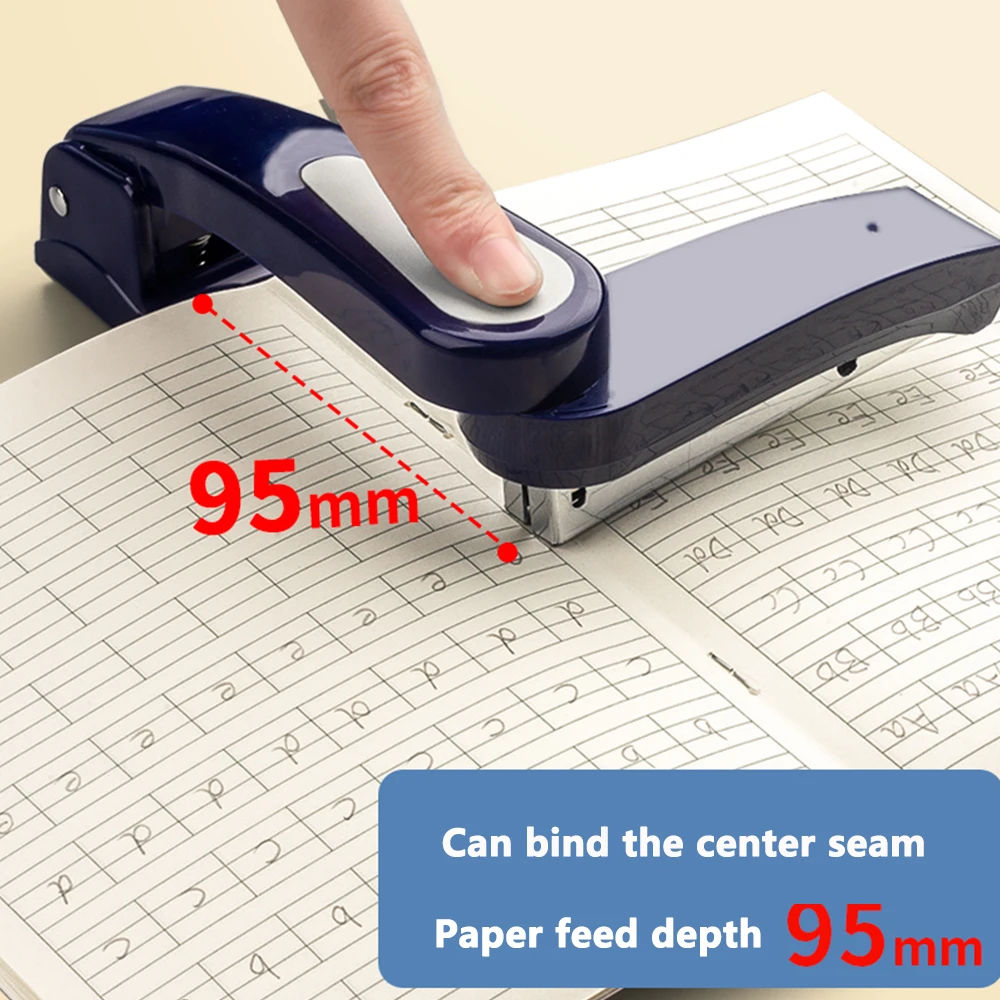360 Rotation Heavy Duty Stapler Use 24/6 Staples Effortless Long Stapler School Paper Stapler Office Bookbinding Supplies