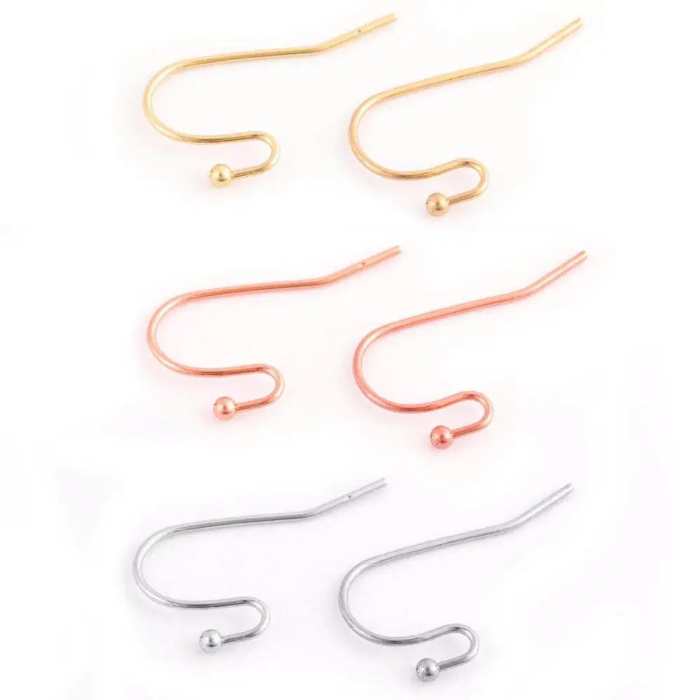 

50pcs Stainless Steel DIY Earring Findings Bead Earrings Clasps Hooks Fittings Jewelry Making Accessories Hook Earwire Jewelry