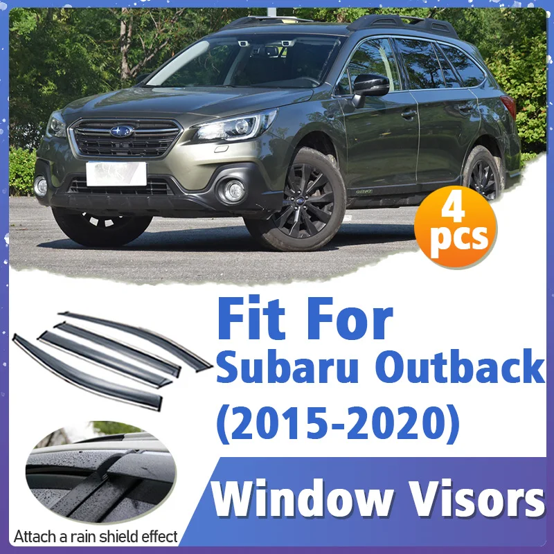 

Window Visor Guard for Subaru Outback 2015-2020 Vent Cover Trim Awnings Shelters Protection Sun Rain Deflector Auto Accessories