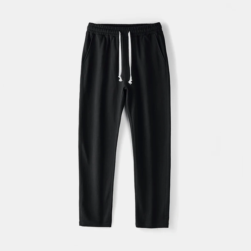 Moletom longo reto solto preto masculino, calça jogger fitness, calça esportiva ao ar livre, casual, outono inverno, 100 algodão