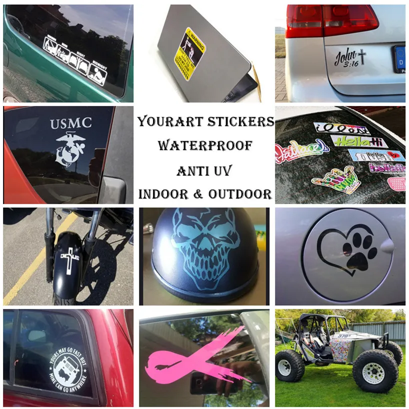 Angepasst Personalisierte Instagram Benutzer name Wasserdicht reflektierende Auto und Motorrad Aufkleber Auto Aufkleber ins aufkleber