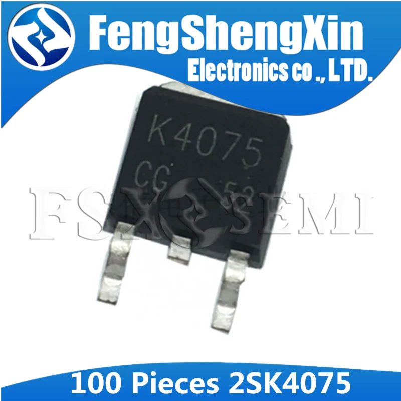 

100PCS 2SK4075 TO252 K4075 TO-252 40V 60A MOSFET