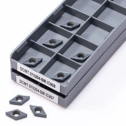 10pcs DCMT070204 SM IC907 IC908 Carbide Tool high quality Cutting Tool DCMT 070204 External Metal Turning insert CNC Cutting Too