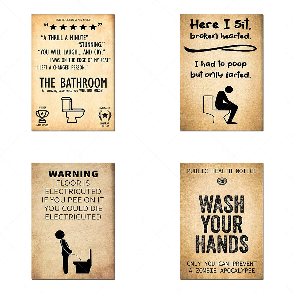 Hand washing, amazing experience, interesting bathroom art, husband’s gift, bathroom commentary, interesting bathroom poster dec