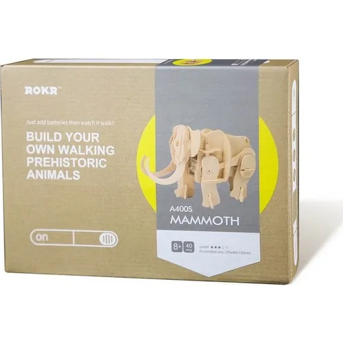 Robotime Power Control Series Moving 3D Wooden Puzzle Mammoth-A 400 S