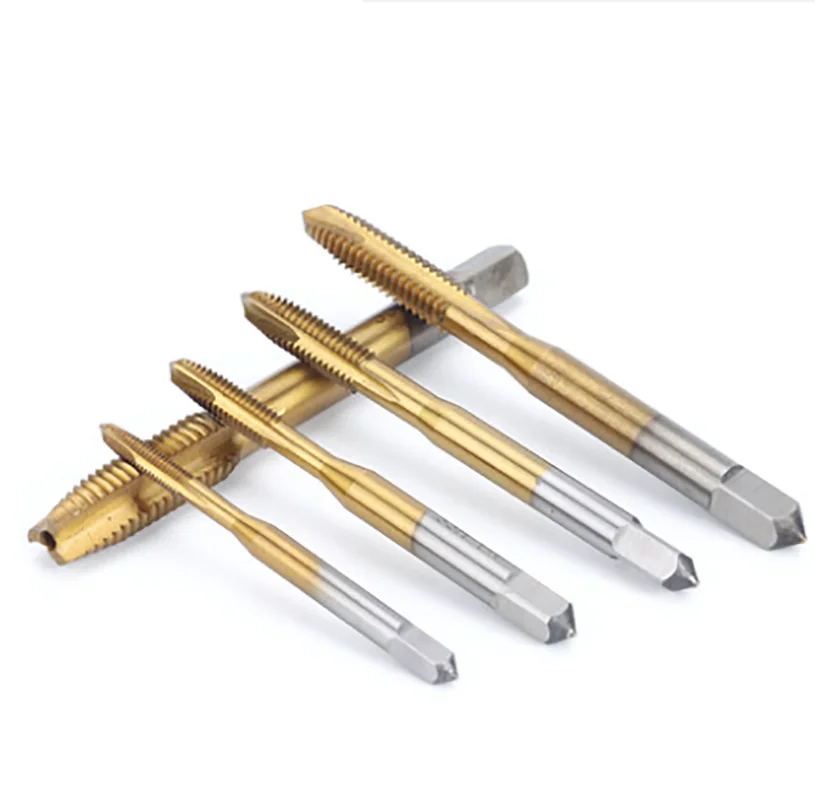 HSS High Hardness, Durable Screw-Point Tap Yellow Coating, Right Hand TypeM3/M4/M5/M6/M6*0.75