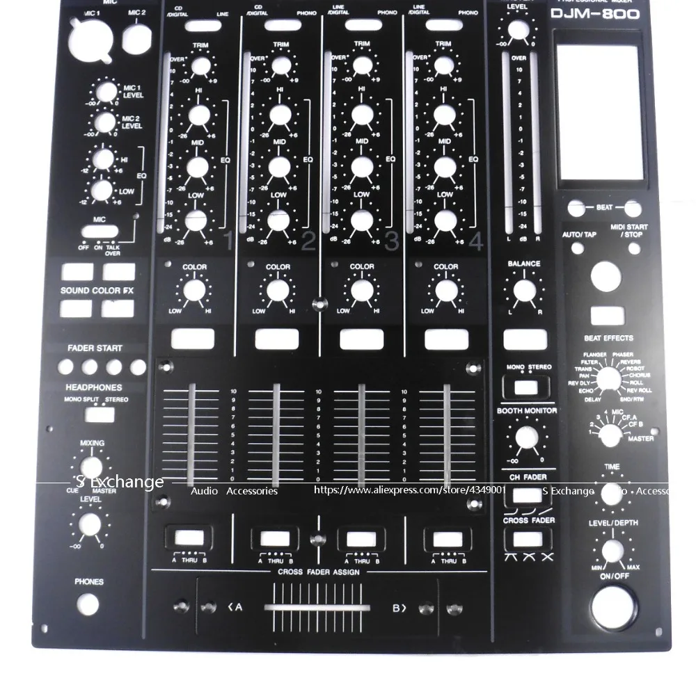 1 set Main Faceplate DNB1144 Fader Panel DAH2427,DAH2426 Replace Plates for Pioneer DJM800