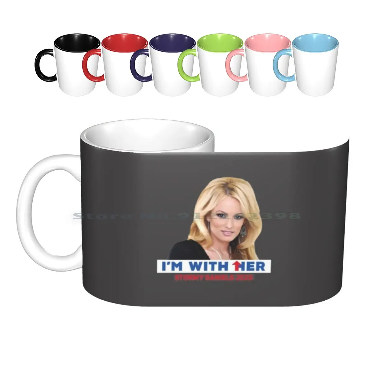 I'm With Her Stormy Daniels Ceramic Mugs Coffee Cups Milk Tea Mug Stormy Daniels Funny Anti Trump Donald Trump Walpaper