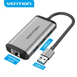 Vention usb 3.0 2.0 ethernet adaptador usb 3.0 para rj45 lan placa de rede para windows10 8 8.1 7 xp mac os laptop pc usb hub 3.0