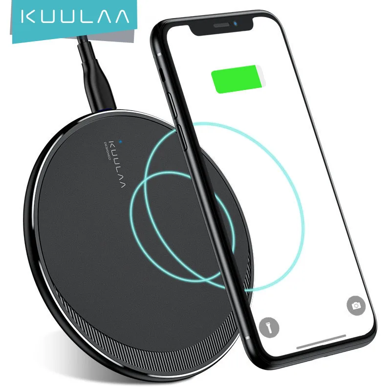 KUULAA 10W Qi Wireless Charger for iPhone 11 Pro Max Wireless Charging Pad for Samsung S20 S10 Xiaomi Wireless Charging Charger