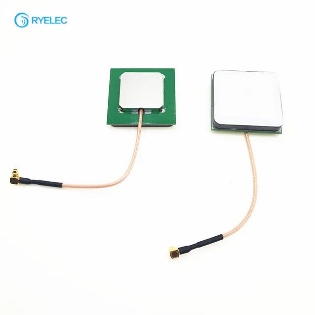 37*37*6.8mm 868mhz rfid Ceramic Patch pcb internal Antenna with mmcx male right angle connector and 8cm cable