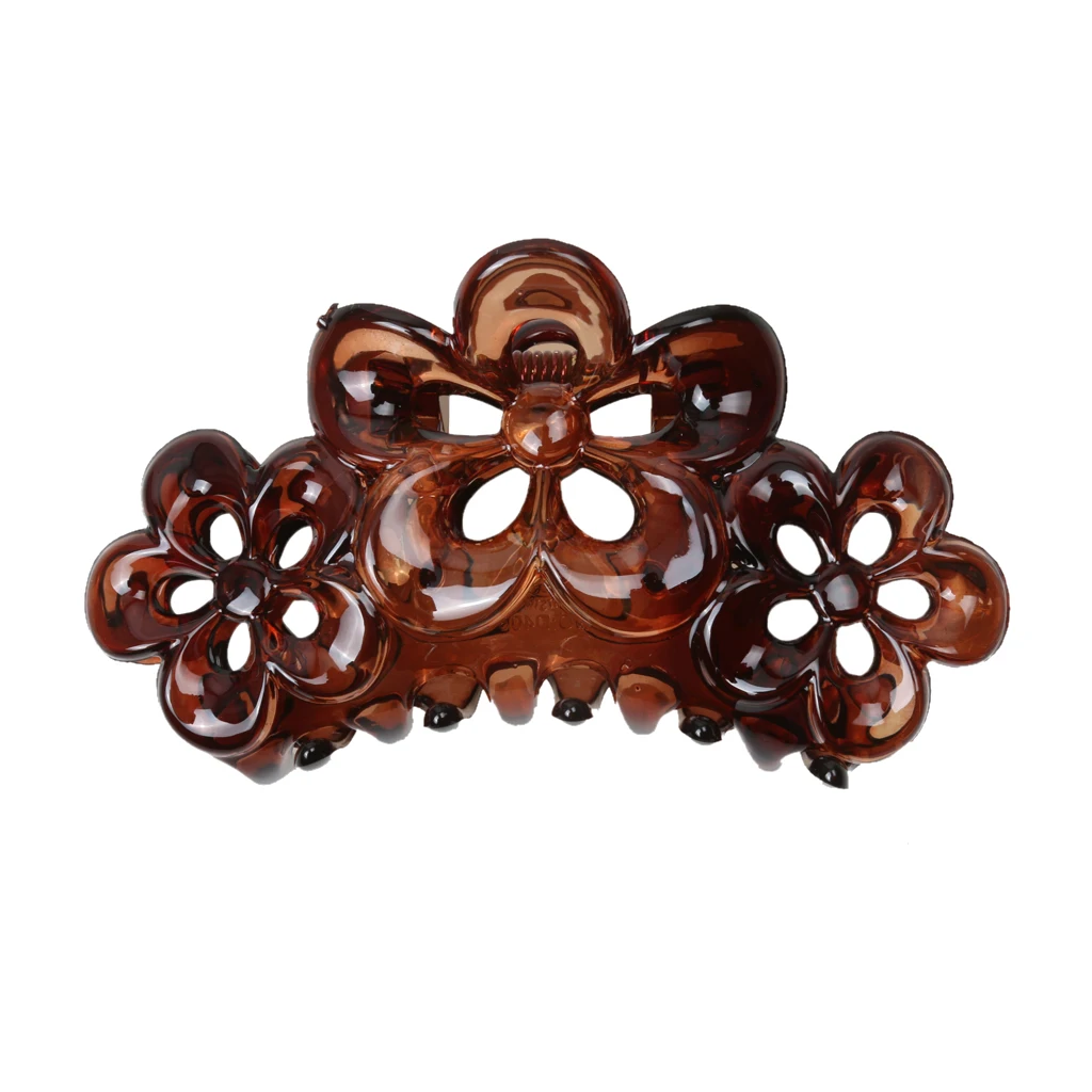 Phenovo Large Flowers Floral Hair Clamp Claw Clip Comb Grip School Work