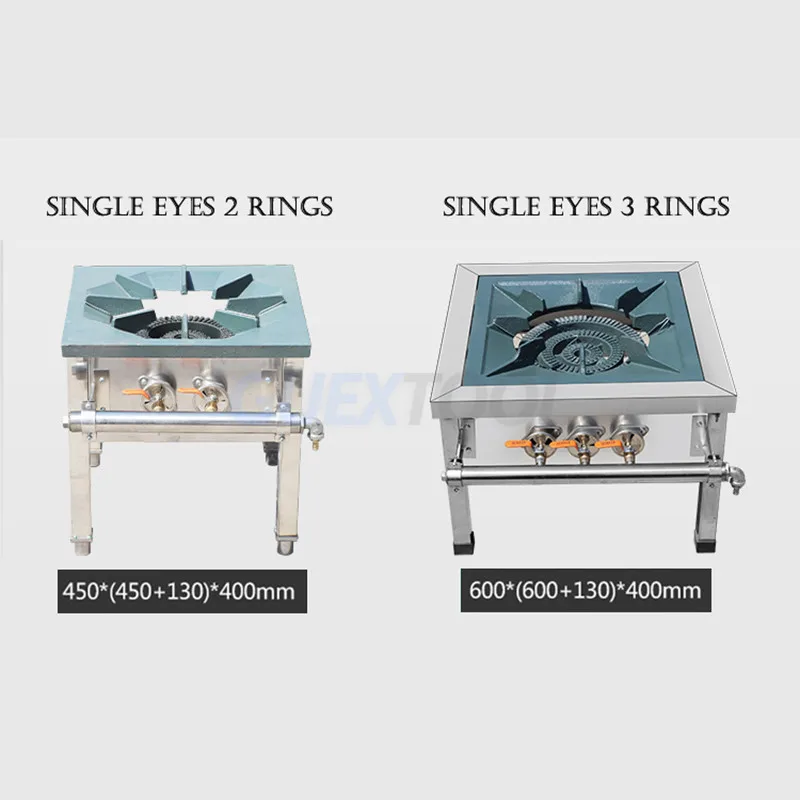 Commercial natural gas liquid gas stoves single stainless steel double stoves energy-saving cooking equipment Fierce fire stove