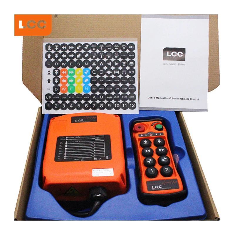 Imagem -03 - Lcc-wireless Switch para Grua de Rádio Controle Remoto Botões Dual Velocidade Channel Controlador Forklift Guindaste 1t 1r Qualidade Superior Q808