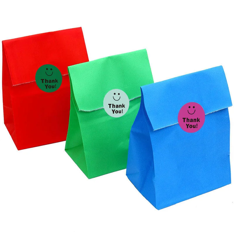 Explosion Type Thank You  Smiley Face Sticker Gift Decoration Label  DIY