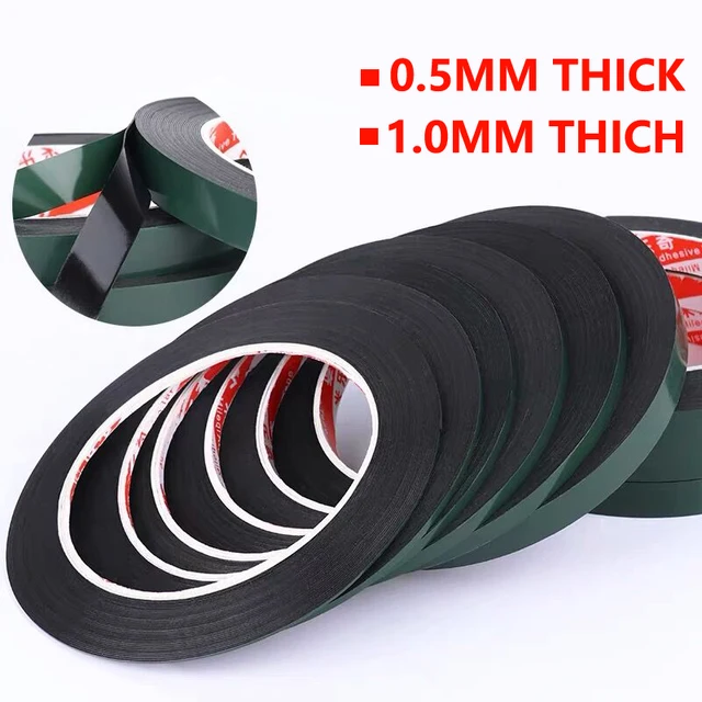1 rolka 2mm/3mm/5mm/10mm taśma do naprawy ekranu telefonu komórkowego dwustronna pianka samoprzylepna bawełniana zielona folia 0.5mm 1mm grubość 10M
