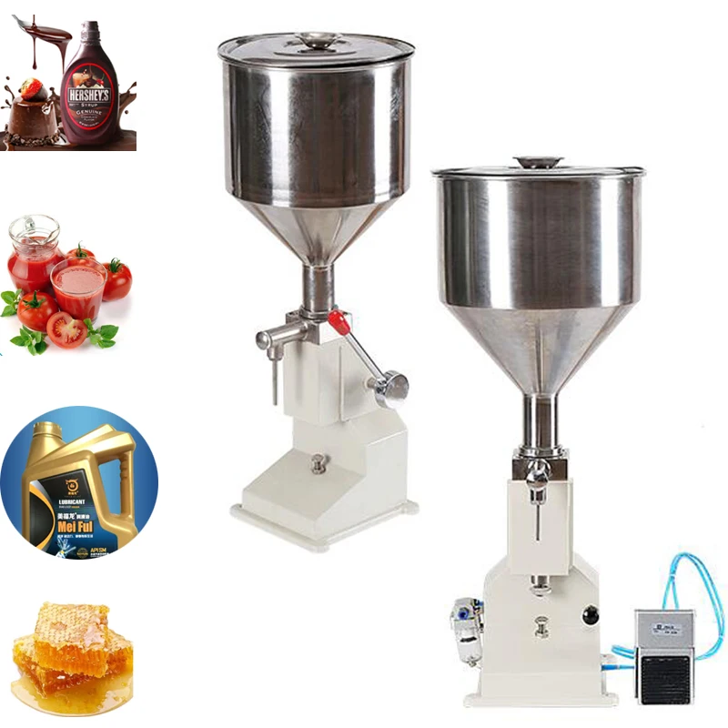 Manual Paste Filler Filling Machine For Shampoo Lotion Cream Yoghourt Honey Juice Drink Beer Water Liquor Solvent