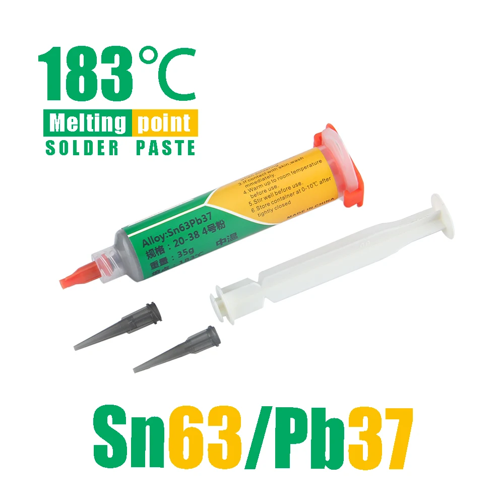 Syringe Flux For Soldering SMD For BGA IC PCB Needle Tube Tin Solder Paste Welding paste Melting point 183℃