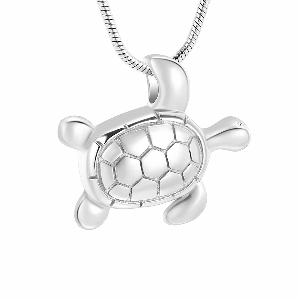 

316L Steel Longevity Turtle Pendant Necklaces Pet Cremation Ash Urn Jewelry Memorial Keepsakes Necklace
