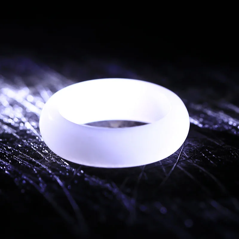 Natural White Jade Ring Men Women Fine Jewelry Genuine Xinjiang Hetian Jades Stone Rings Gifts For Ladies Certified Jade Ring