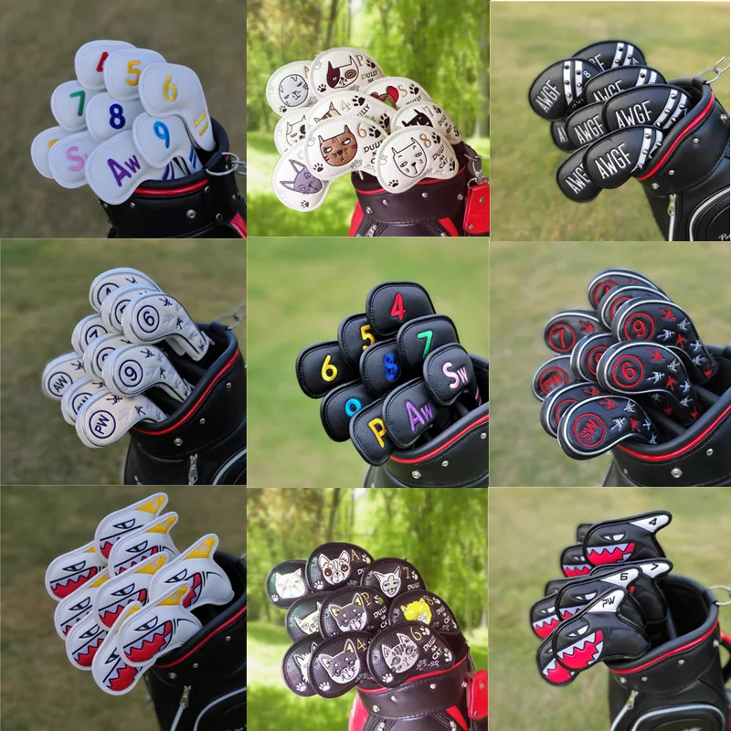 Golf iron covers, golf club head covers of various colors and styles, high quality, can well protect the club