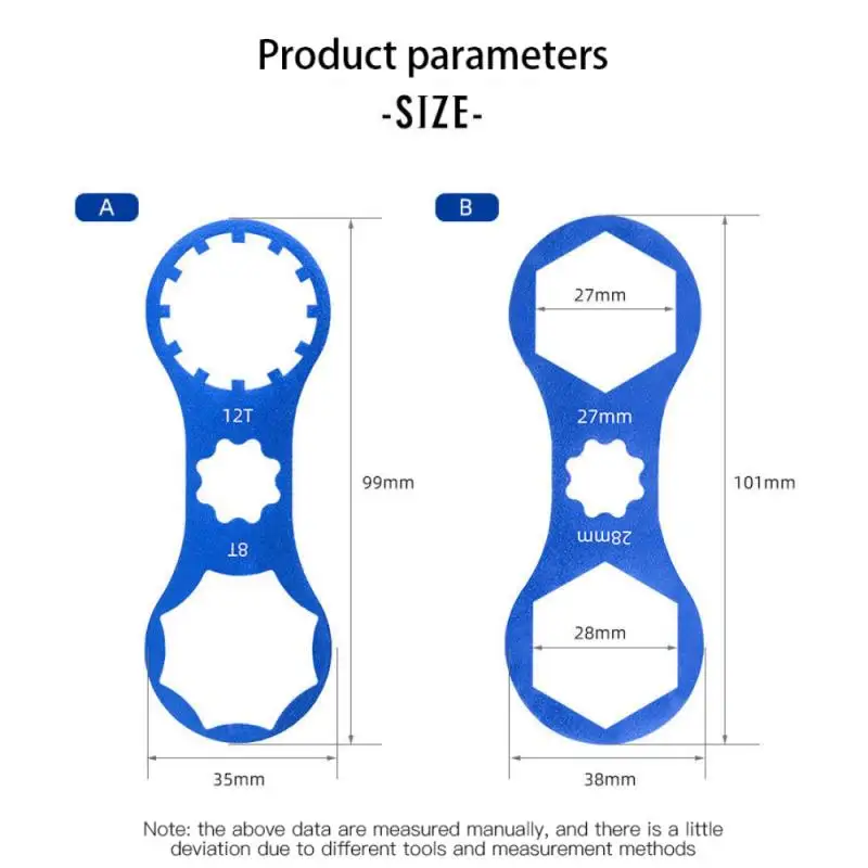 Aluminum Bike Fork Shoulder Wrench For SR Suntour XCR/XCT/XCM/RST 8/12T 27/28mm Bike Front Fork Cap Wrench Disassembly Tools