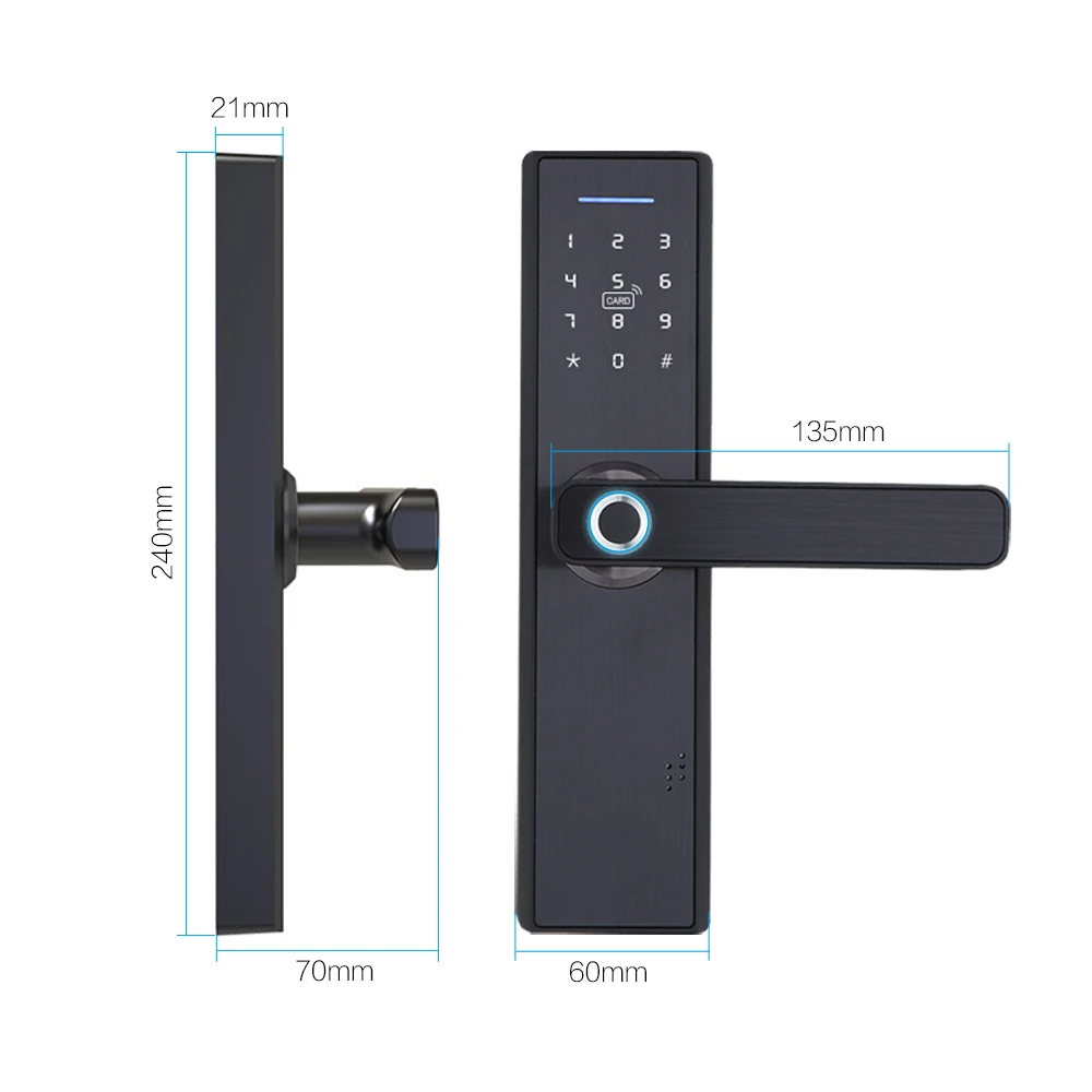 WIFI App Electronic Door Lock, Intelligent Biometric Door Locks Fingerprint, smart wifi Digital Keyless Door Lock