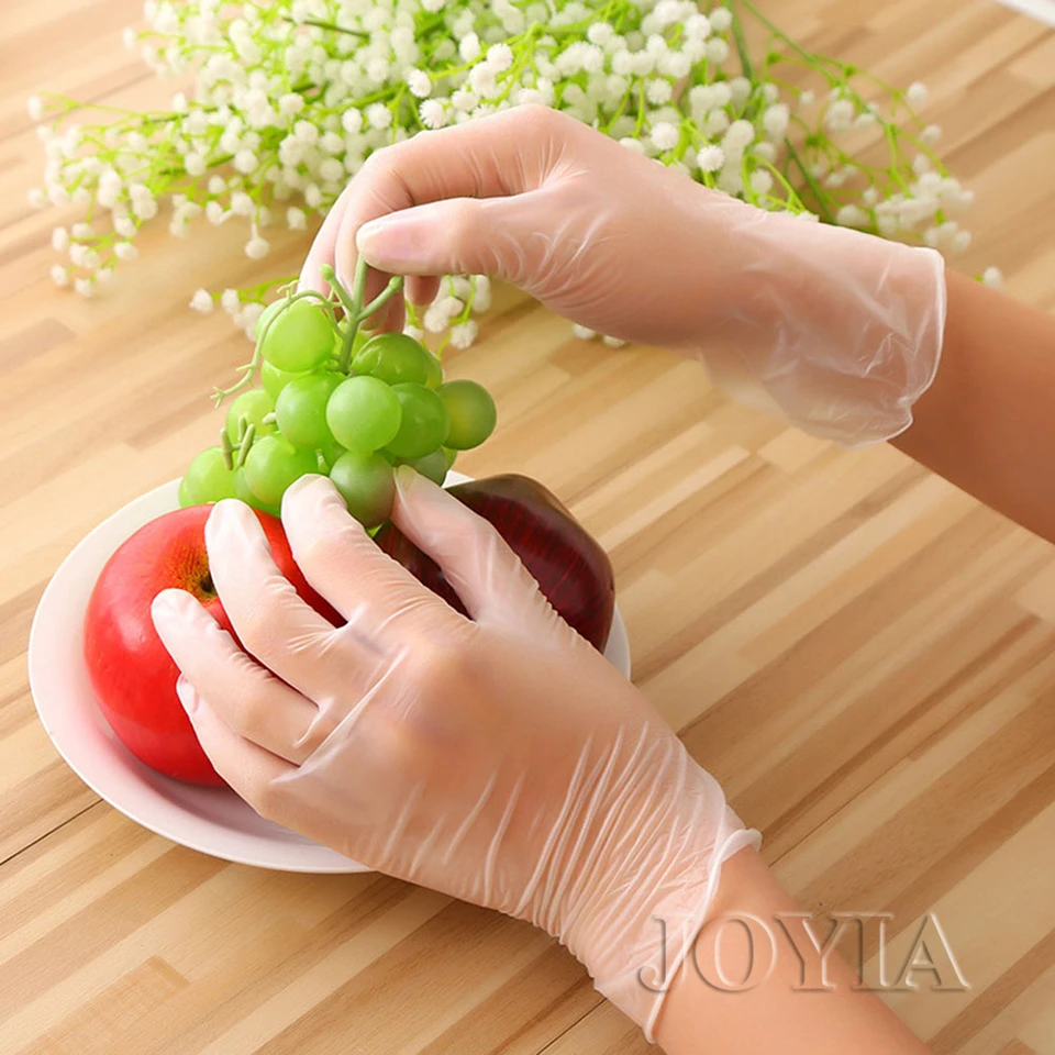 Disposable Vinyl Examination Gloves Cleaning Home Kitchen Work PVC Protective Gloves Thicken 20 50 100 pcs Small Medium Large