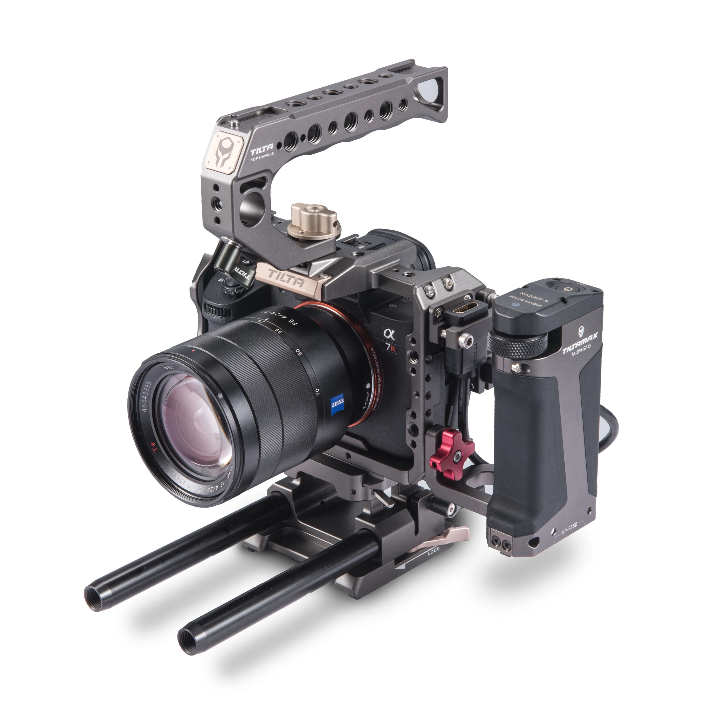 

Tiltaing a7/a9 Series cage+ Focus Handle Kit C New Version– Tilta Gray TA-T17-C-G for A7 A9 A7III A7R3 A7M3 A7S3 Series Camera