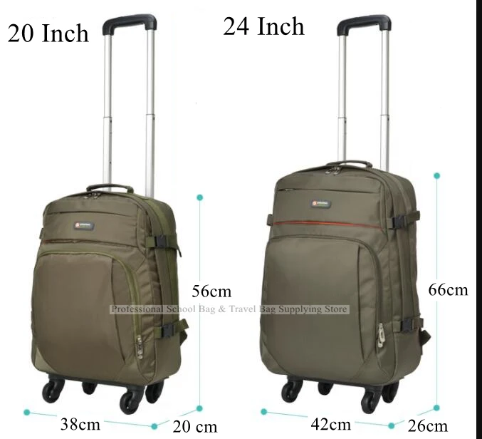 Imagem -04 - Trolley de Viagem para Homens e Mulheres Oxford Rolling Backpack Wheeled Bags Rolling Wheels Bagagem Mala