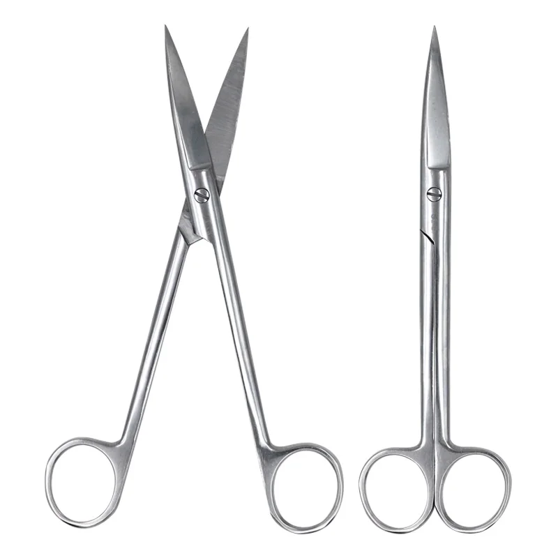 1pc Dental Surgical Scissors Straight/Curved Dental Oral Surgery Tool For Hospital Medical Stainless Steel Equipment 10/14/16/18