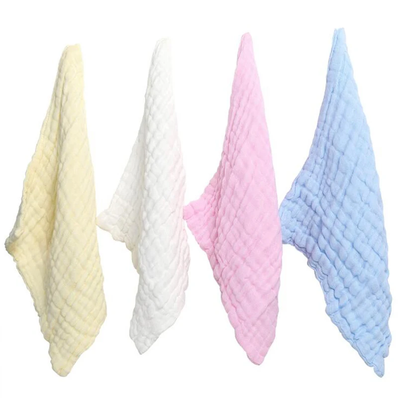 New baby wash towel cotton newborn bath small square children\'s saliva towel 25*25cm