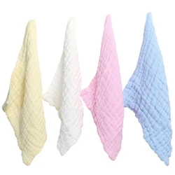 New baby wash towel cotton newborn bath small square children's saliva towel 25*25cm