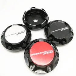 4pcs 68mm Wheel Center Caps for Work Emotion W WORK Car Styling 64mm Auto Rims Emblem Cover Hub Cap 45mm Stickers