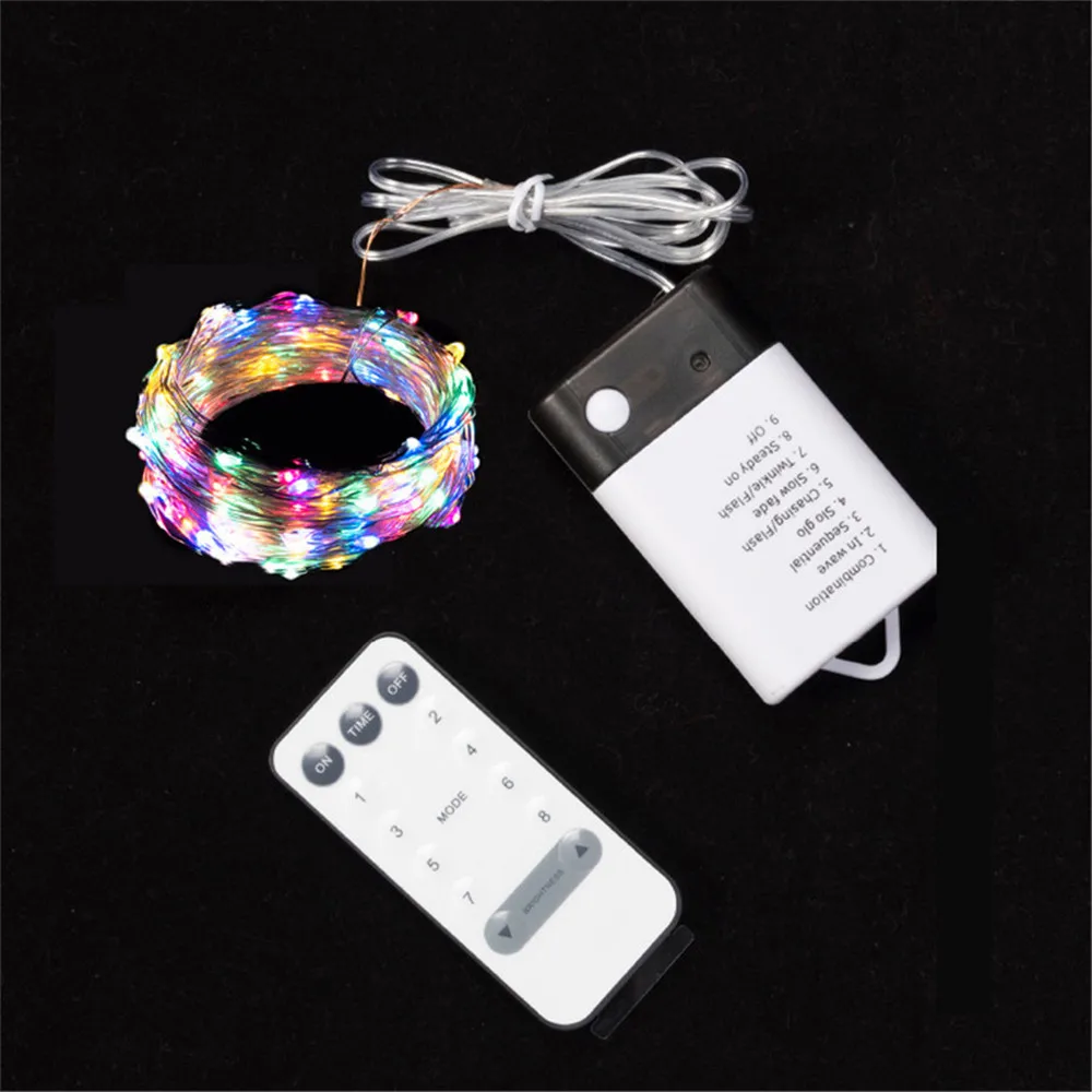 Festive Outdoor Copper String Light 10M/20m Remote Control Timing Battery USB Garden Light For party Christmas Decoration