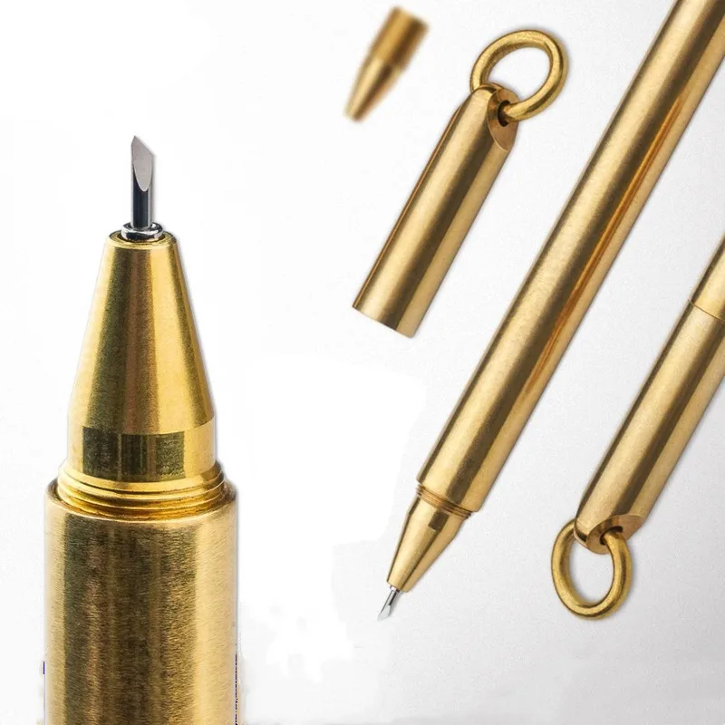 5 pièces À double usage Bois Laiton Couteau Remplaçable Gel Stylo Bois Marquage Stylo Deux Types Bois Scribe OUTILS DE BRICOLAGE