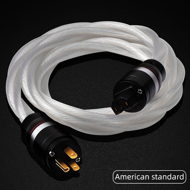 ATAUDIO HIFI Audio Stromkabel OCC versilbert Decoder Leistungsverstärker Stromkabel US/EU/AU Stecker 5