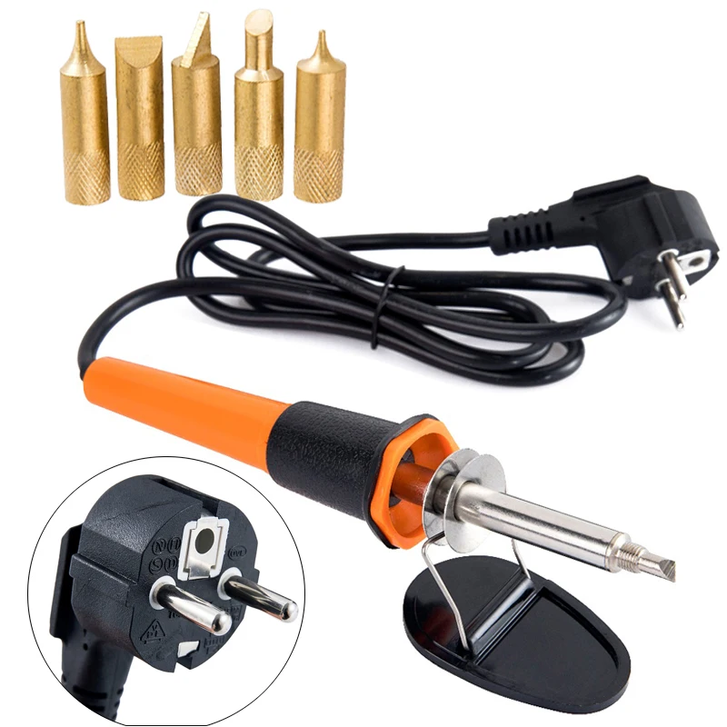 

Carved soldering iron 30W 220V Pyrography Tool EU Plug Soldering iron tips Wood Burning pen Soldering iron station set carving