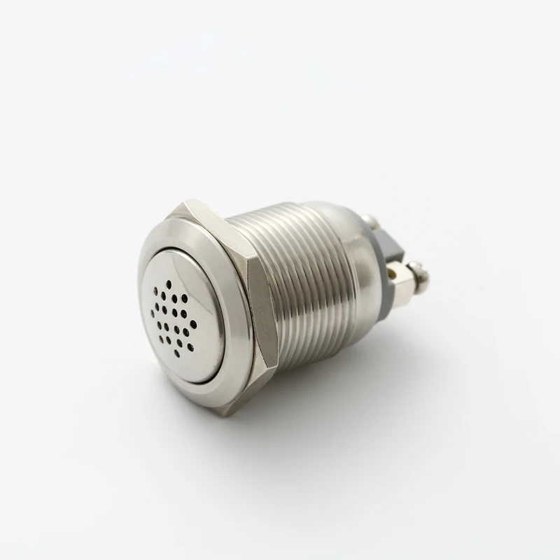 19mm continuous sound or  Discontinuous sound Buzzer 12V 24V Stainless steel body  (PM191B-M/12V)