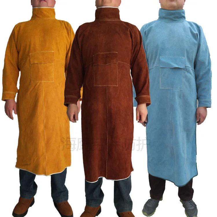 

Genuine fireproof, wear-resisting, anti-scald, welding flame retardant protective, welder labor protection cowhide clothes