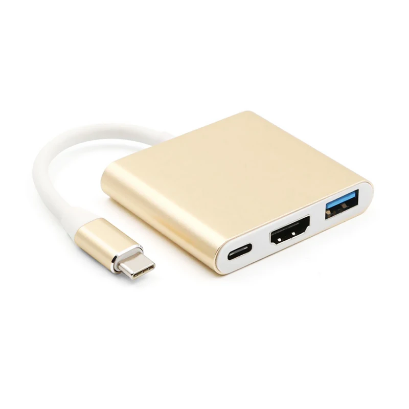 4K USB-C 3.1 konwerter Hub USB typ C na USB 3.0/HDMI kompatybilny cyfrowy Adapter AV Multiport dla komputerów Macbook laptopy HDTV