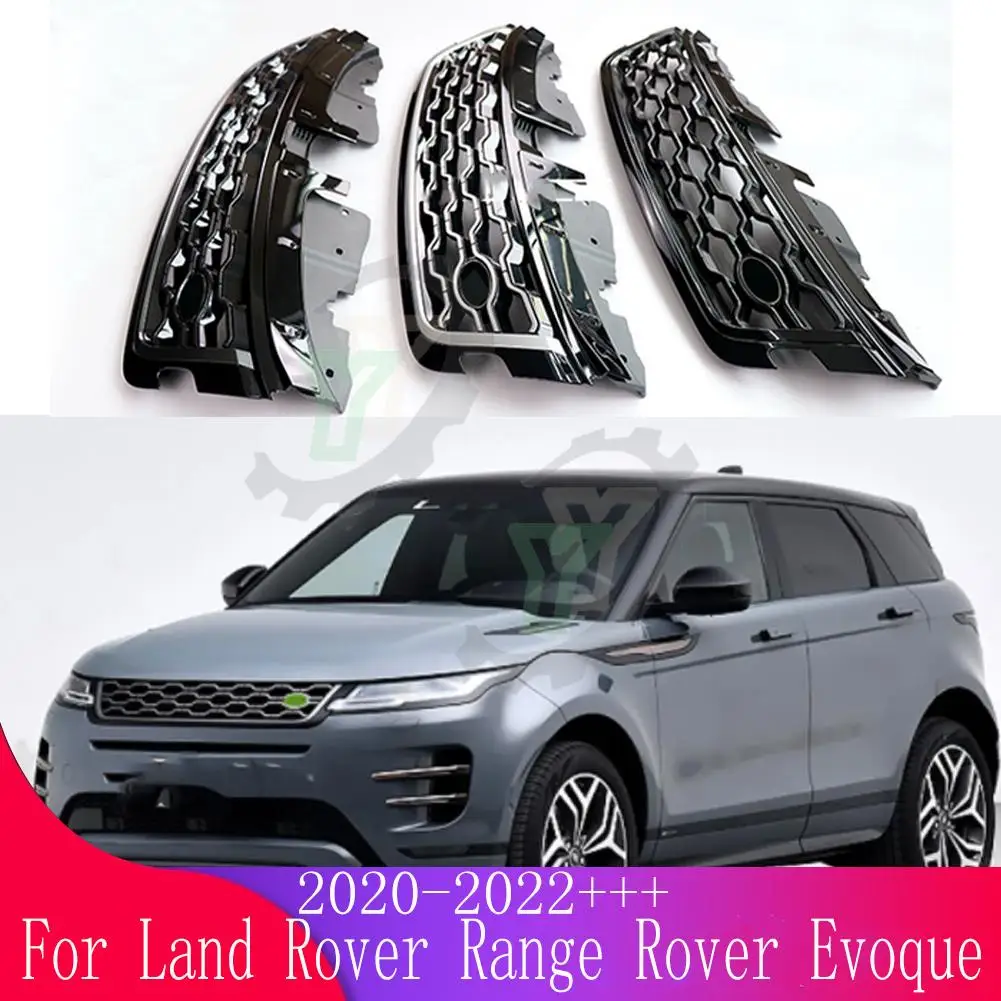 W/LOGO For Land Rover Range Rover Evoque L551 2020 2021 2022+ Car Accessory Front Bumper Grille Centre Panel Styling Upper Grill