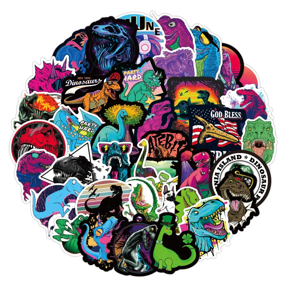 10/30/50PCS Dinosaur World Graffiti Stickers Personalized Waterproof Luggage Laptop  Refrigerator Water Cup Decoration Wholesale