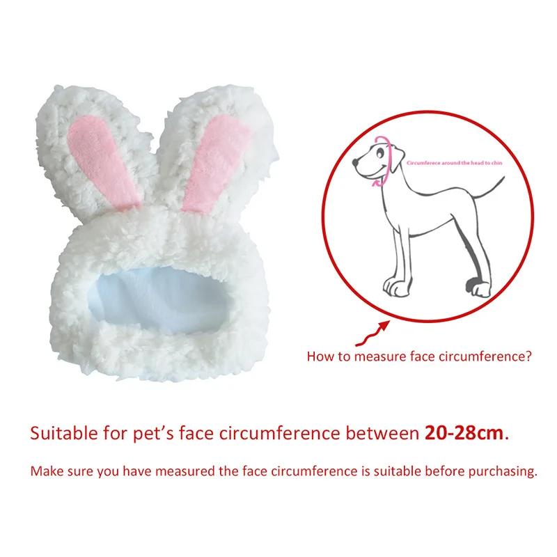 Funny Pet Dog Cat Rabbit Ears Hat Rabbit Wig Costume Winter Warm Puppy Headwear New Year Party Cosplay Clothes Pet Accessories