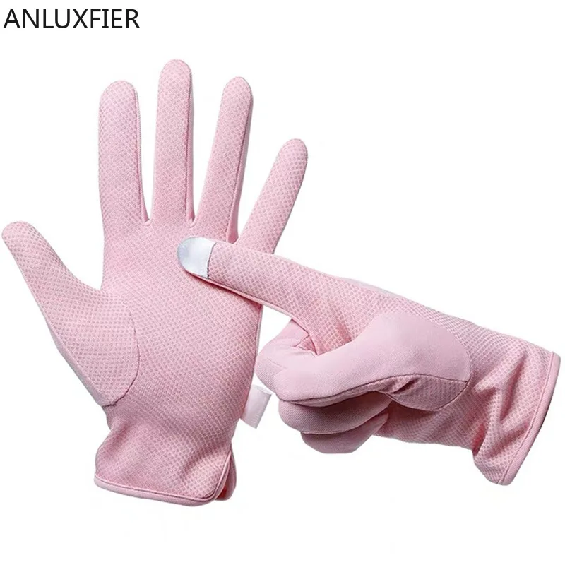 

H9977 Women Sunscreen Gloves Breathable Summer Thin Anti UV Anti-skid Mittens Female Sun Protection Driving Fashion Hand Muff